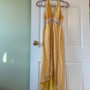 Laundry silk with lace sundress halter top size 4